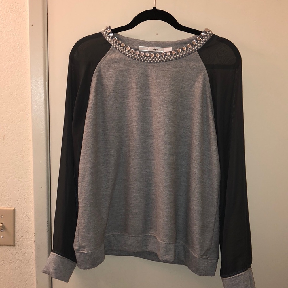 Gibson Grey embellished sweater